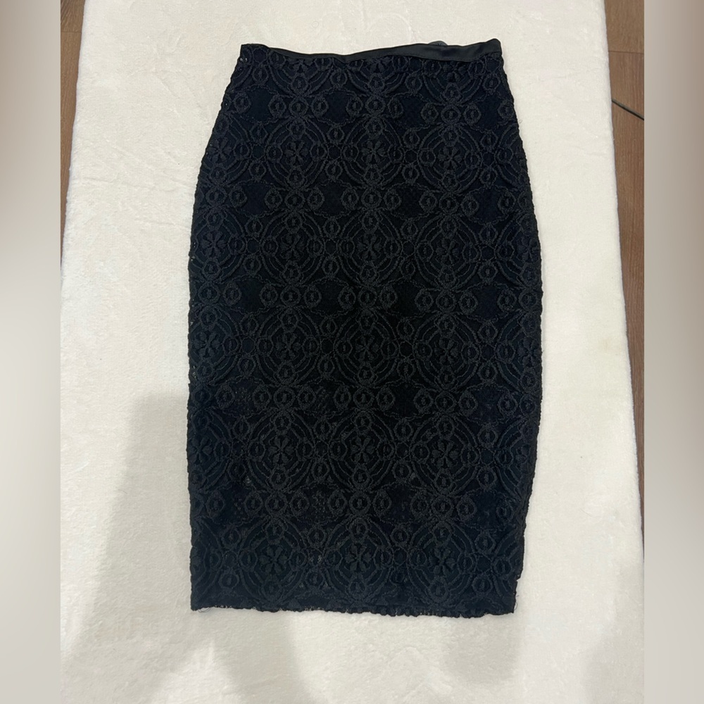 ANGL Black Lace Skirt – Size S
